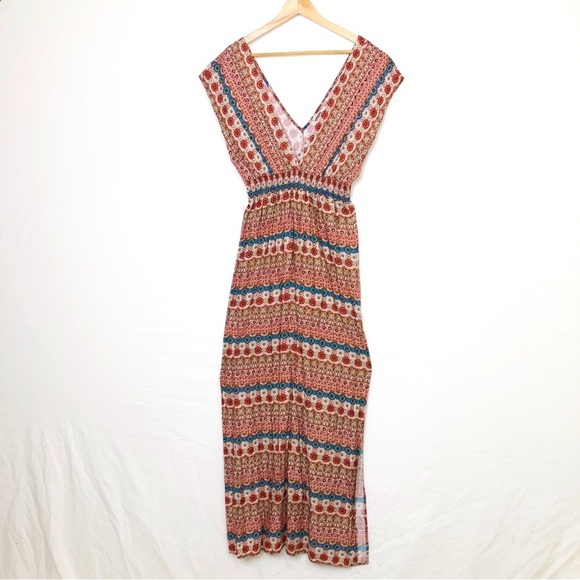 Forever 21 bohemian multi colored maxi dress - Picture 1 of 14
